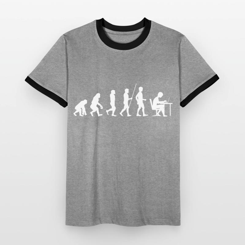 Programmierer Evolution Informatik Student code Männer Kontrast-T-Shirt