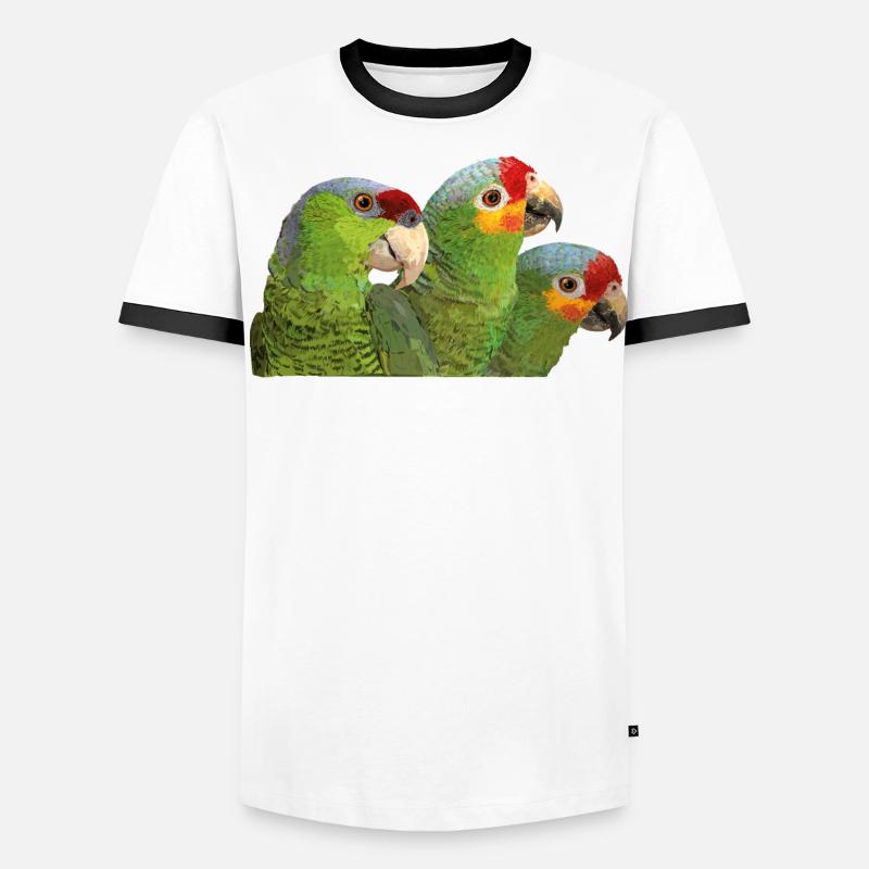 Red-fronted Amazon and lilac-crowned parrot Men's Ringer Shirt