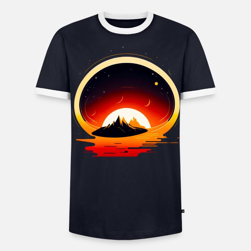 Vue de l’espace / Mars T-shirt contrasté Homme