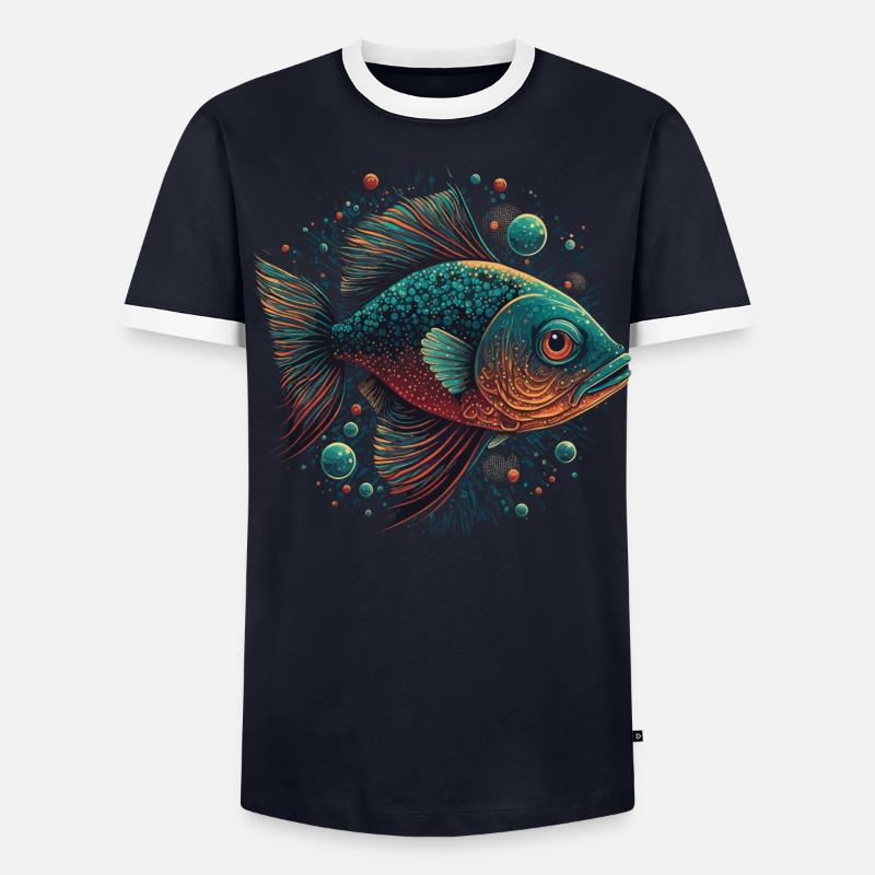 Amour du poisson T-shirt contrasté Homme