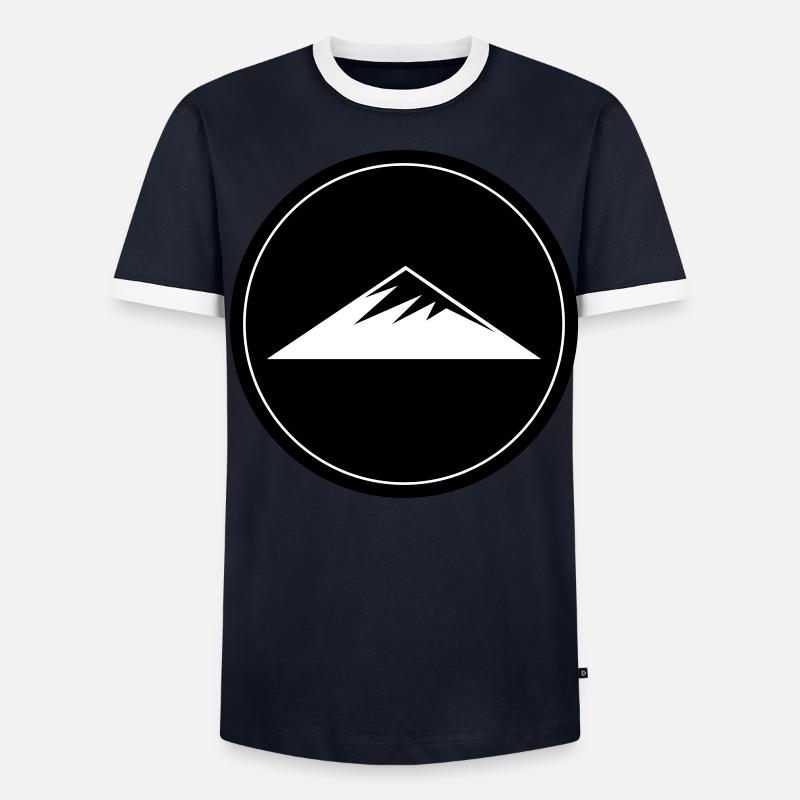 Mountains Symbol Circle Men's Ringer Shirt
