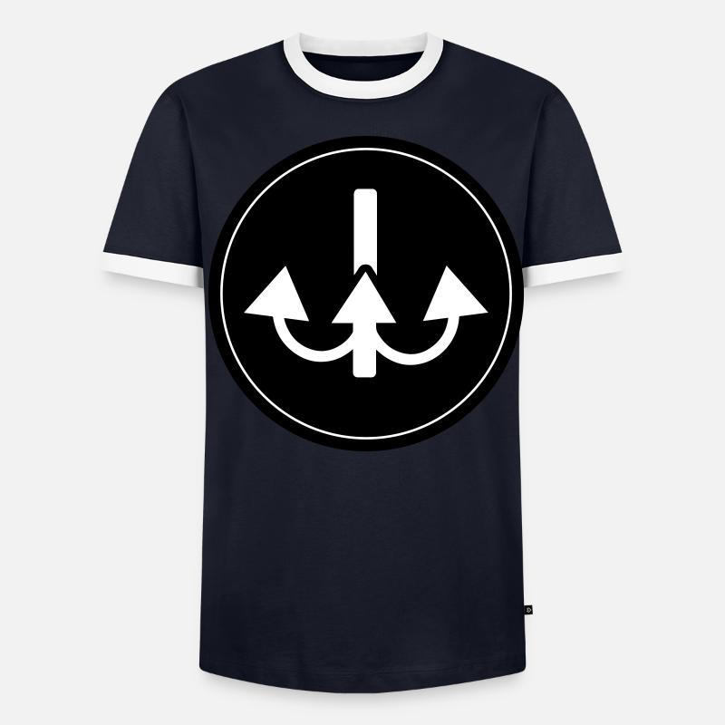 Fishing hook angler icon Men's Ringer Shirt