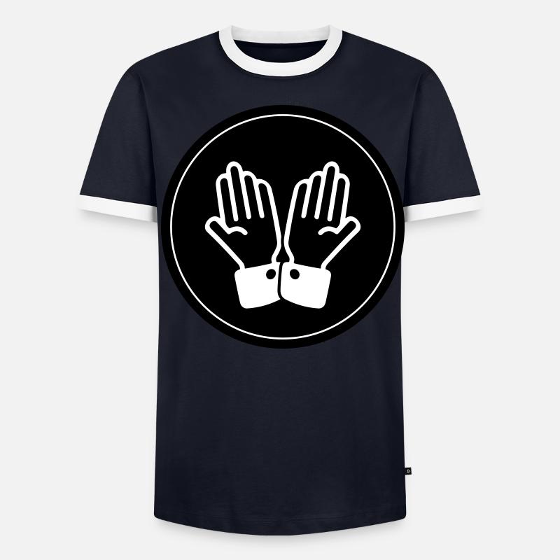Hands Pray Circle Men's Ringer Shirt