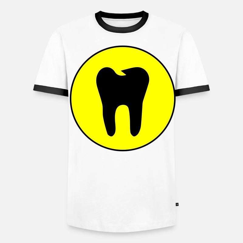 Symbole de l’icône de dent T-shirt contrasté Homme
