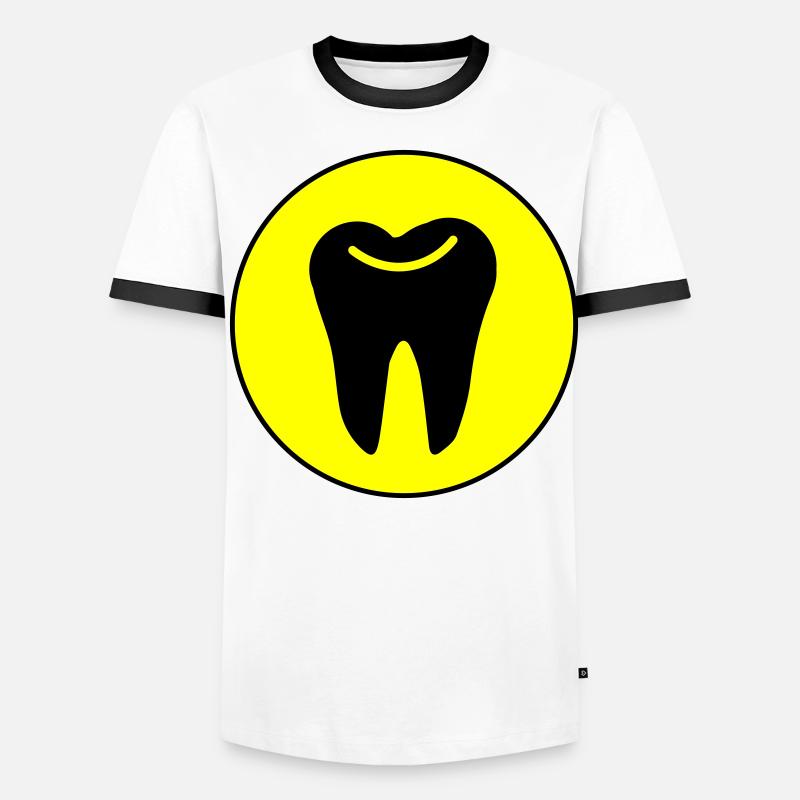 Symbole de l’icône de dent T-shirt contrasté Homme