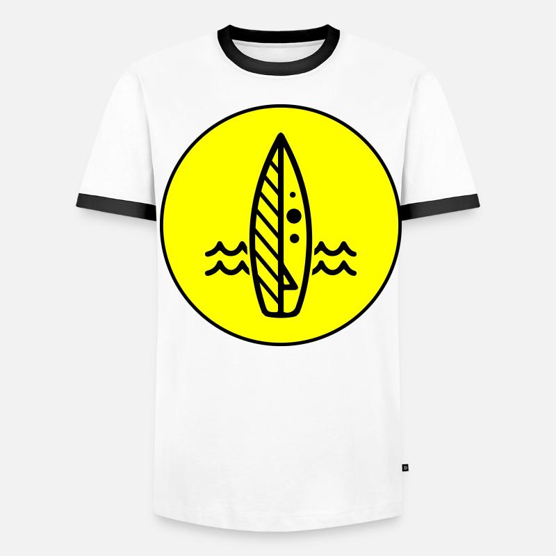 Icône de l’icône de planche de surf T-shirt contrasté Homme