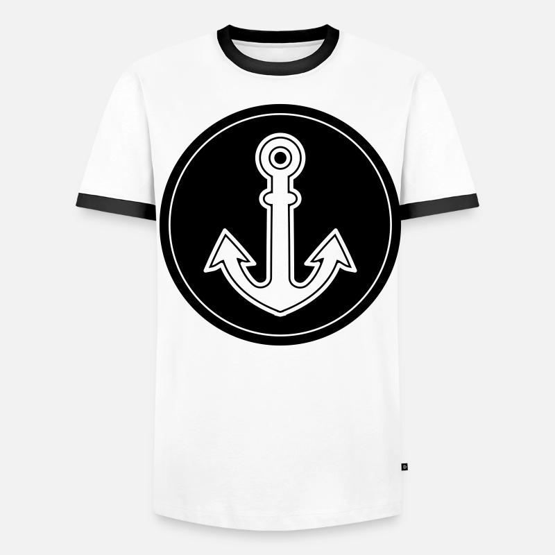 Anker form Männer Kontrast-T-Shirt