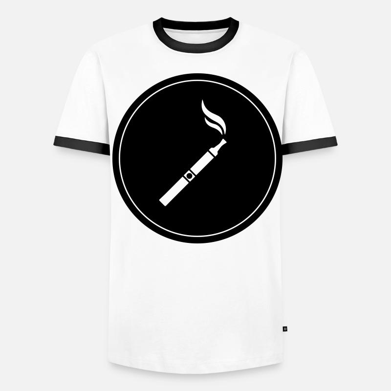 E-Cigarette Silhouette Men's Ringer Shirt