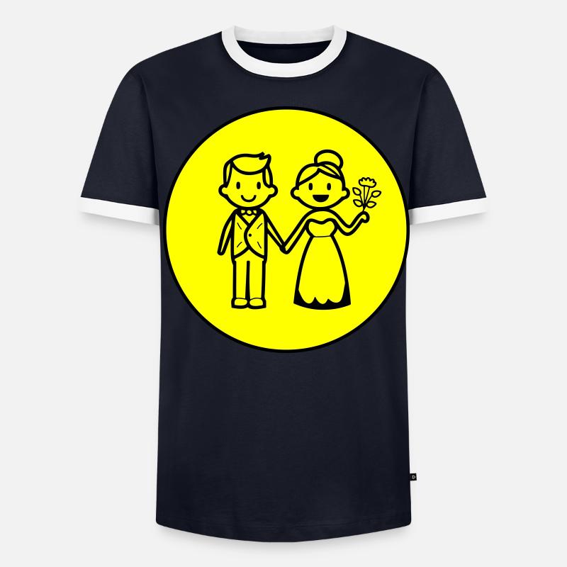 Brautpaar Ehepaar Symbol Männer Kontrast-T-Shirt