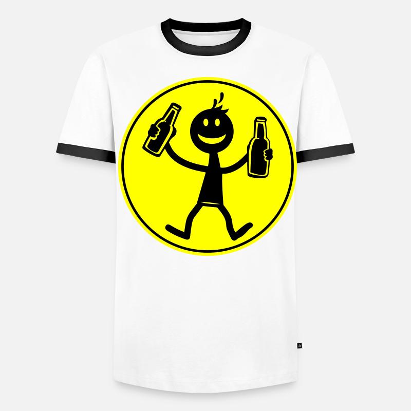 Drinking Beer Men's Ringer Shirt