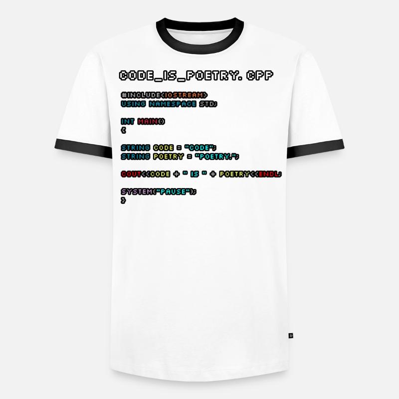 Code ist Poesie.CPP Männer Kontrast-T-Shirt