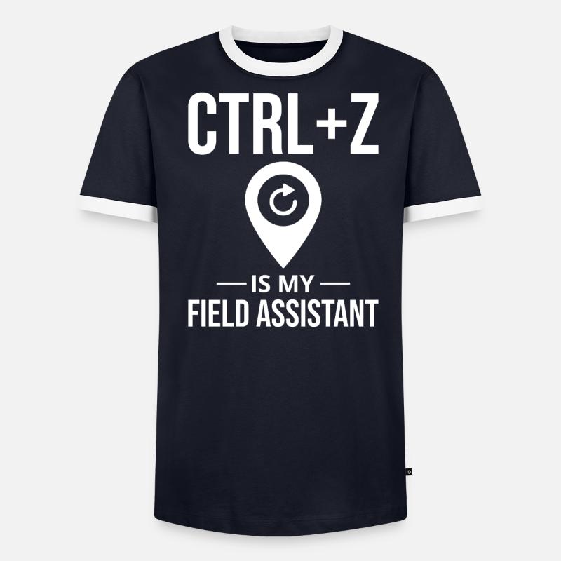 CTRL+Z Feltassistent GIS-dataredigering Angre - Kontrast-T-skjorte for menn - undefined