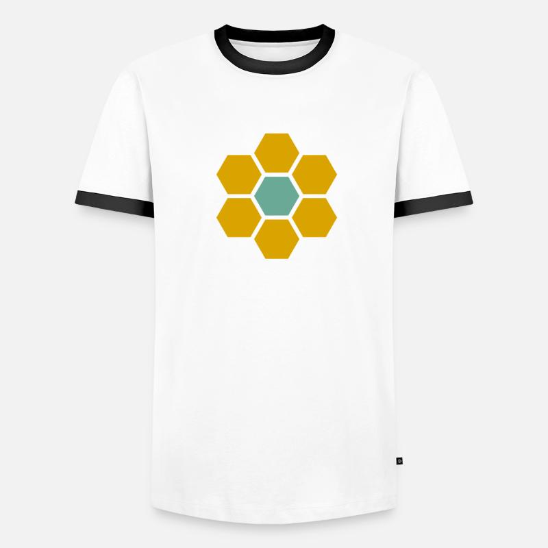 Hexbins Visualisation de données SIG Cartographie Spatial T-shirt contrasté Homme