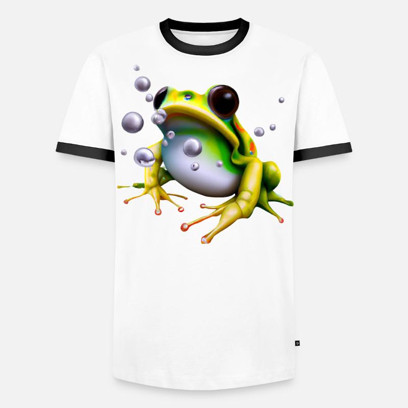 Frosch Wassertropfen Männer Kontrast-T-Shirt
