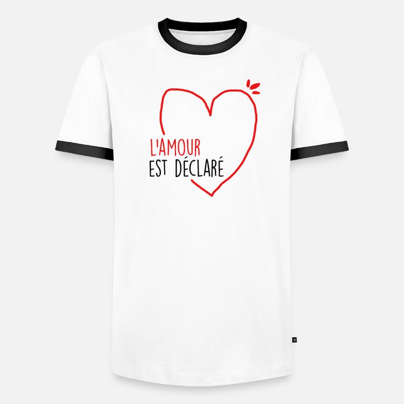 l amour T-shirt contrasté Homme