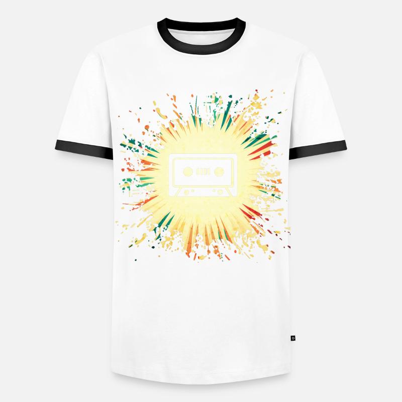 Cassette Cassette compacte Cassette musicale T-shirt contrasté Homme