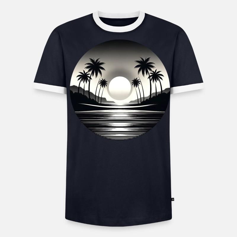 Escapade tropicale au clair de lune T-shirt contrasté Homme