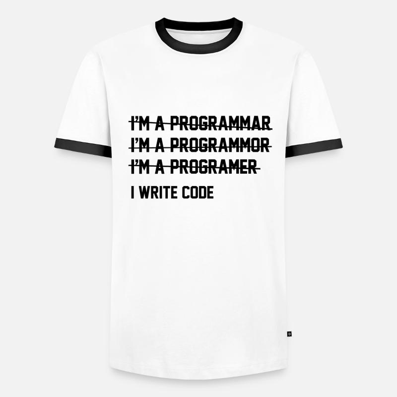 Ich schreibe Code Männer Kontrast-T-Shirt