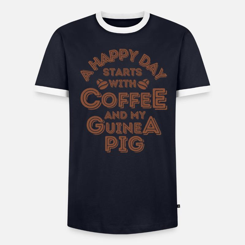 Guinea Pig Coffee Café T-shirt contrasté Homme