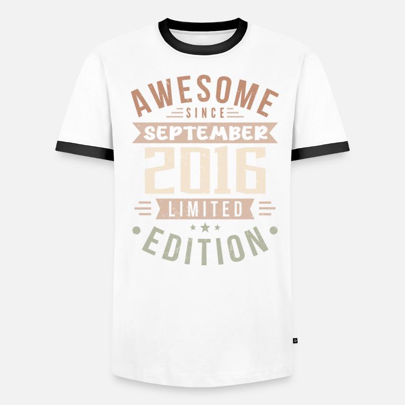 2016 September Birthday Born September 2016 Men's Ringer Shirt