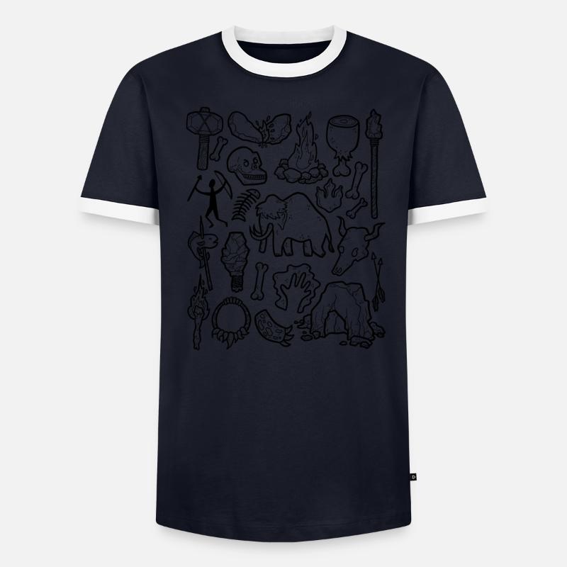 Âge de la pierre T-shirt contrasté Homme