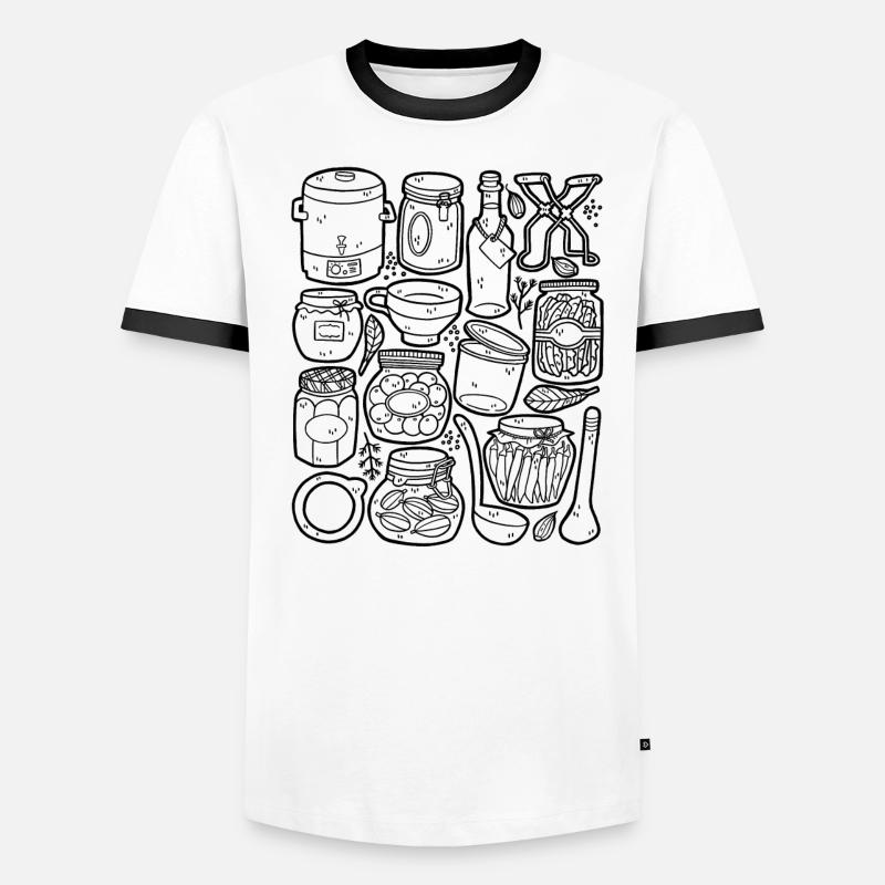 Einmachen, Einkochen, Fermentieren Männer Kontrast-T-Shirt