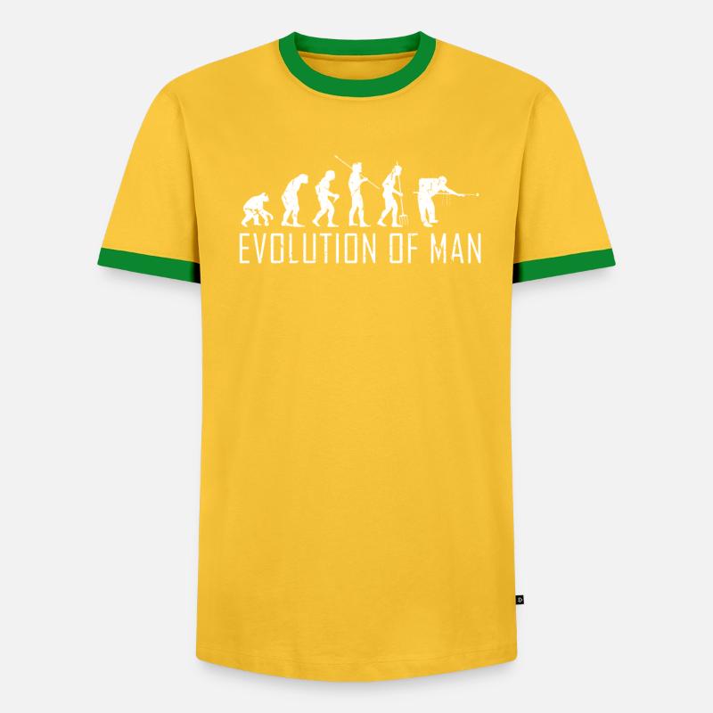 Evolution Billard - Männer Kontrast-T-Shirt - undefined