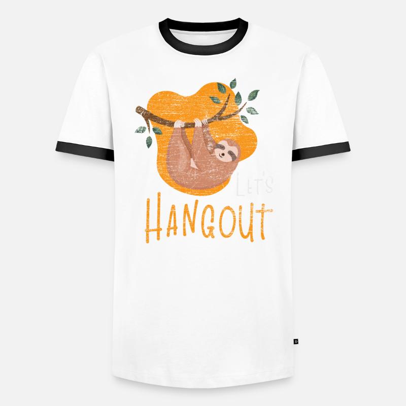 Faultier Eile Männer Kontrast-T-Shirt