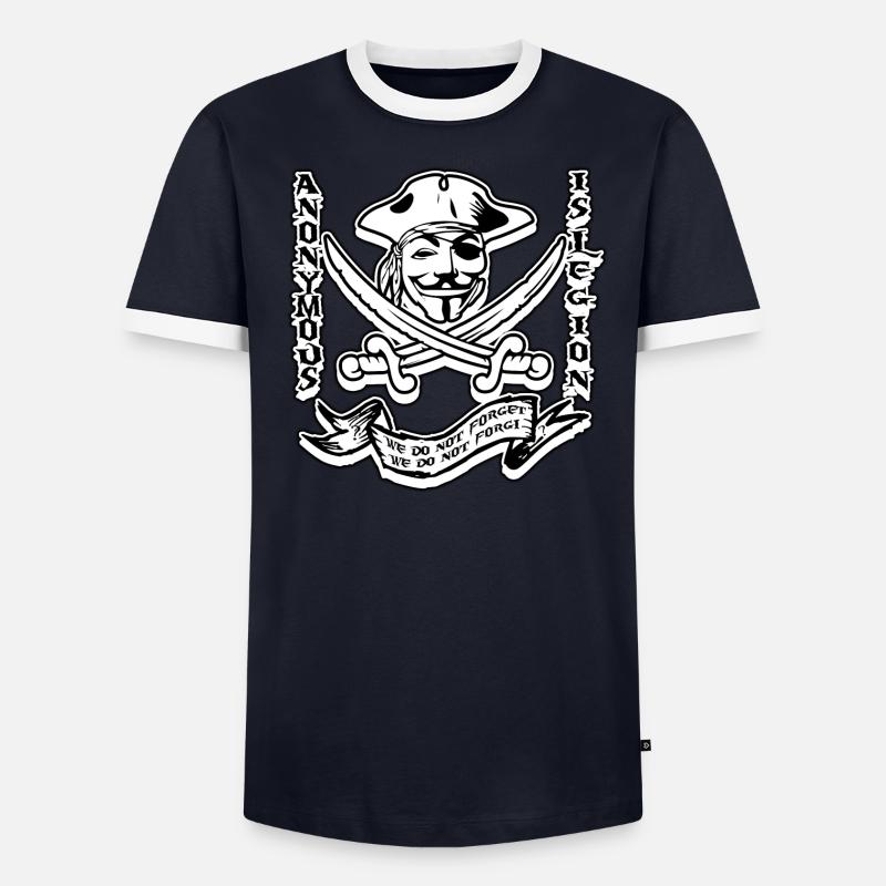 anonymous is legion T-shirt contrasté Homme