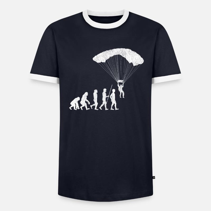 Paragliding evolution - Men's Ringer Shirt - undefined