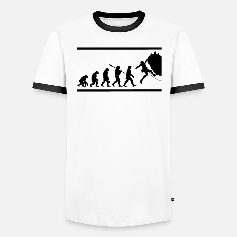 Felskletterer Klettern Evolution Männer Kontrast-T-Shirt