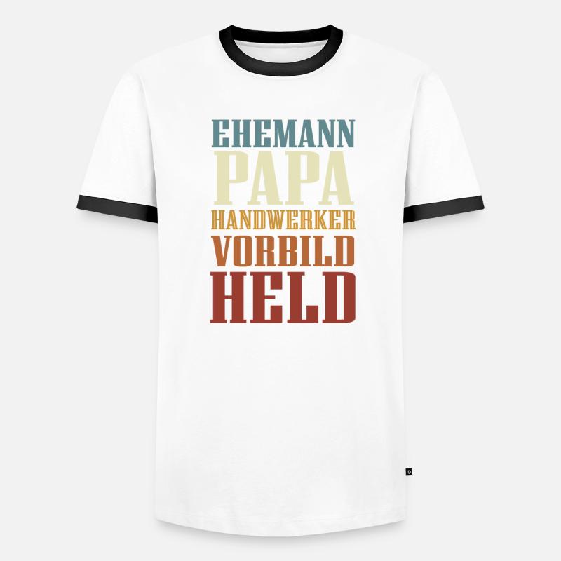 Ehemann, Papa, Handwerker, Vorbild, Held Männer Kontrast-T-Shirt