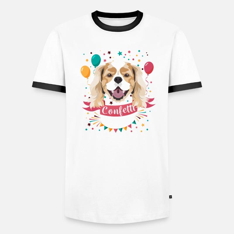 Cavalier King Charles Spaniel Carnaval Carnaval T-shirt contrasté Homme