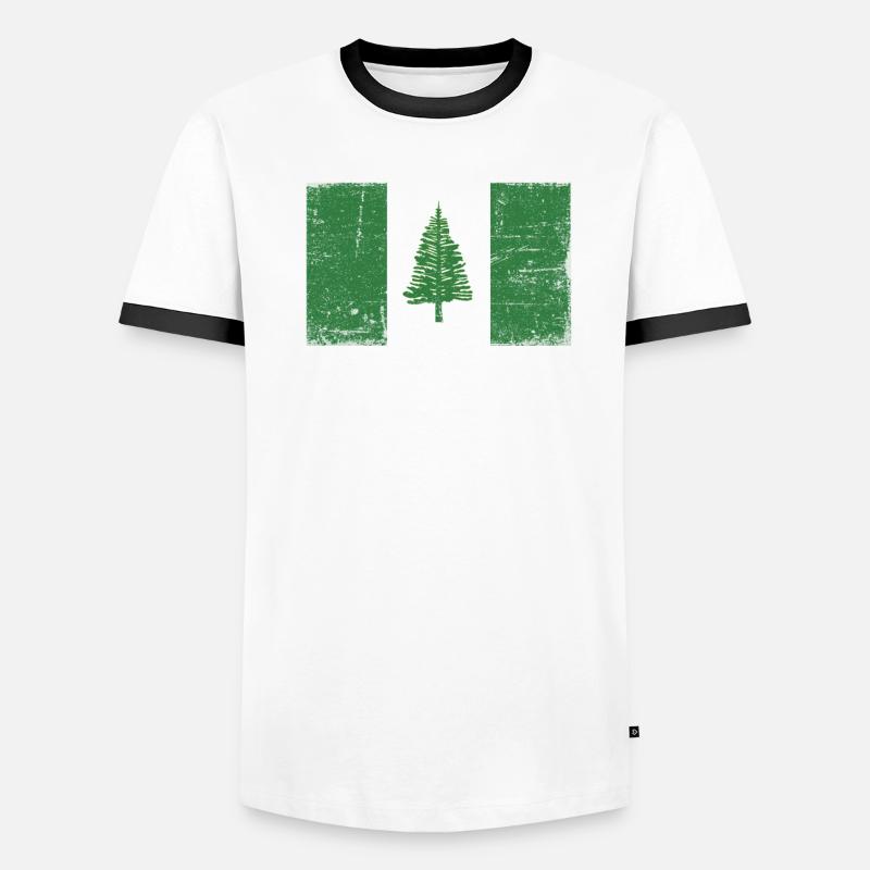 Drapeau de l’île Norfolk T-shirt contrasté Homme