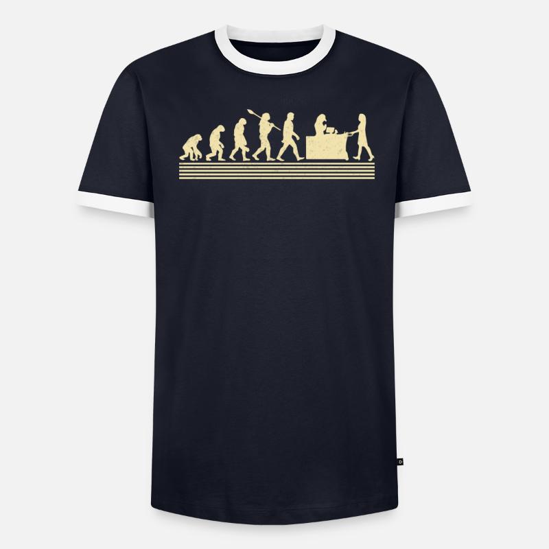 Kassierer-evolution - Männer Kontrast-T-Shirt - undefined