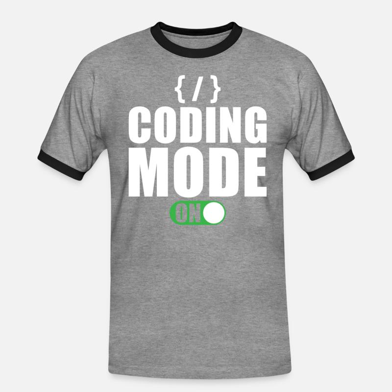 Coder Entwickler Programmierer Geschenk - Männer Kontrast-T-Shirt - Grau meliert/Schwarz