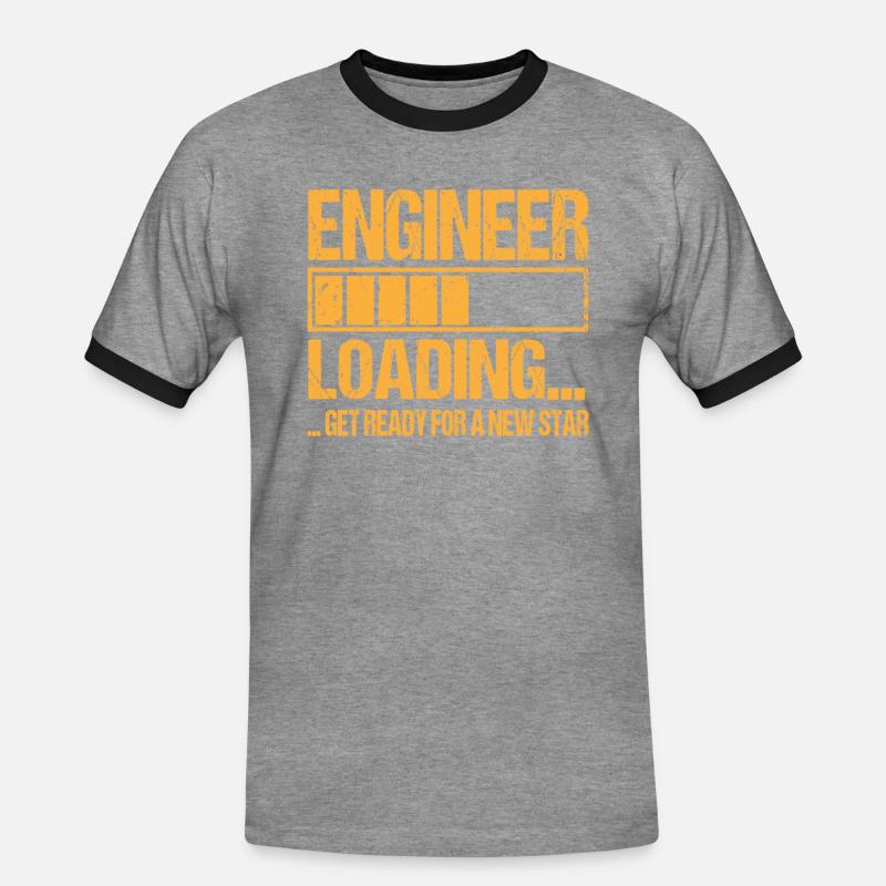 Engineer loading Engineer Training - Men's Ringer Shirt - heather grey/black