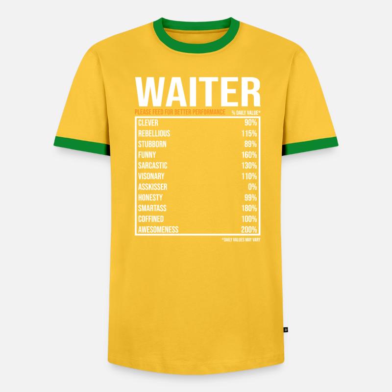 Kellner Spruch Kellner Geschenk - Männer Kontrast-T-Shirt - undefined