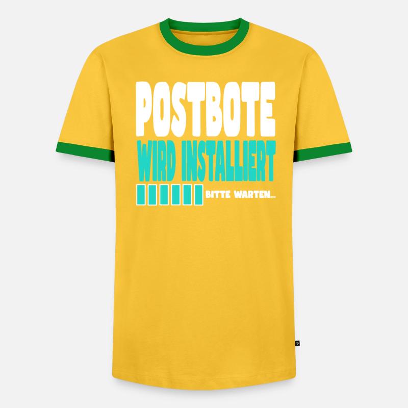 Postbote wird installiert - Männer Kontrast-T-Shirt - undefined
