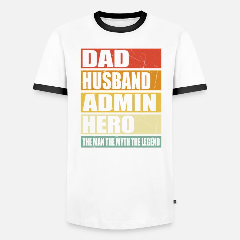 Vater Ehemann Admin Held Männer Kontrast-T-Shirt