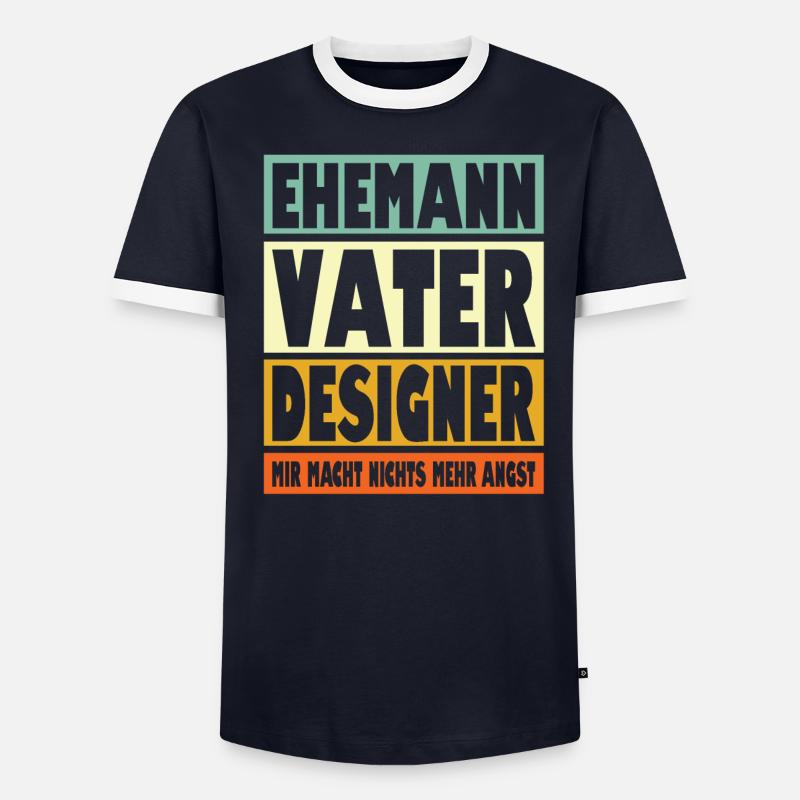 Designer Vater Ehemann Held - Männer Kontrast-T-Shirt - undefined