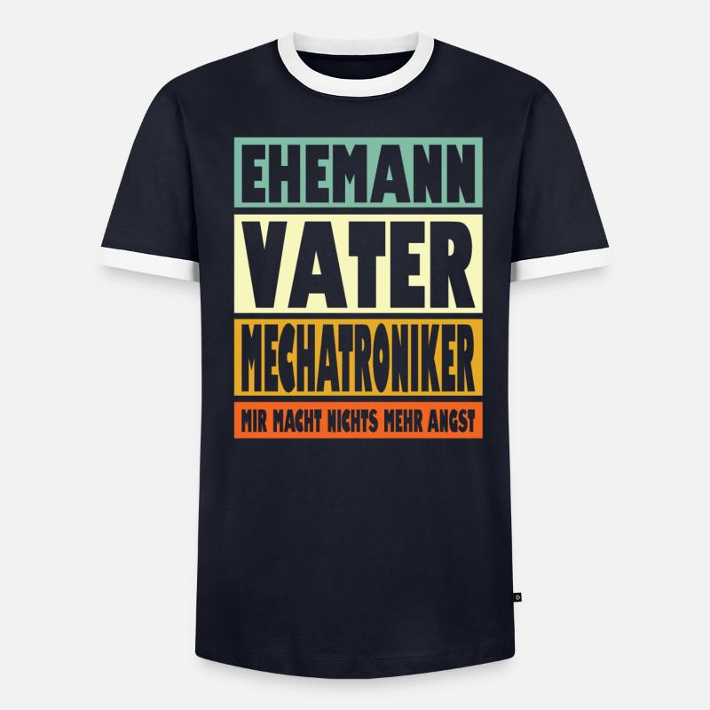 Mechatroniker Vater Ehemann Held - Männer Kontrast-T-Shirt - undefined