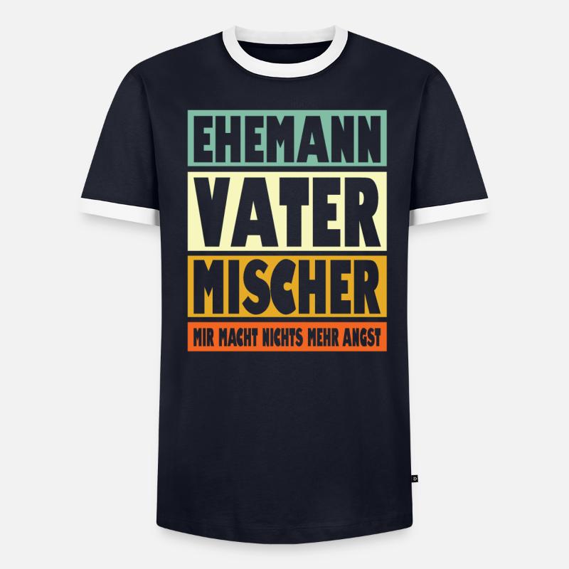 Mischer Vater Ehemann Held - Männer Kontrast-T-Shirt - undefined