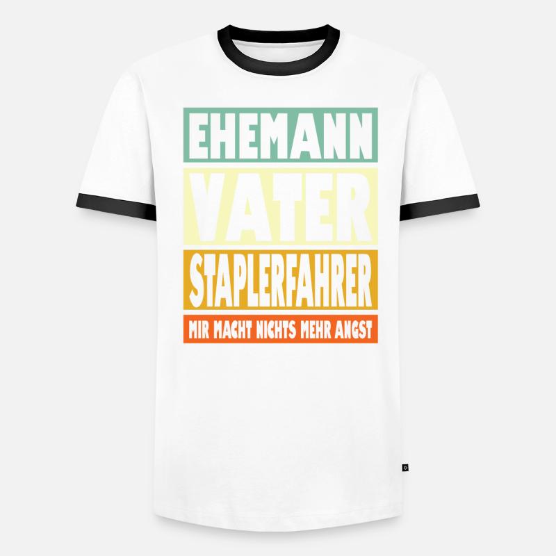 Staplerfahrer Vater Ehemann Held Männer Kontrast-T-Shirt