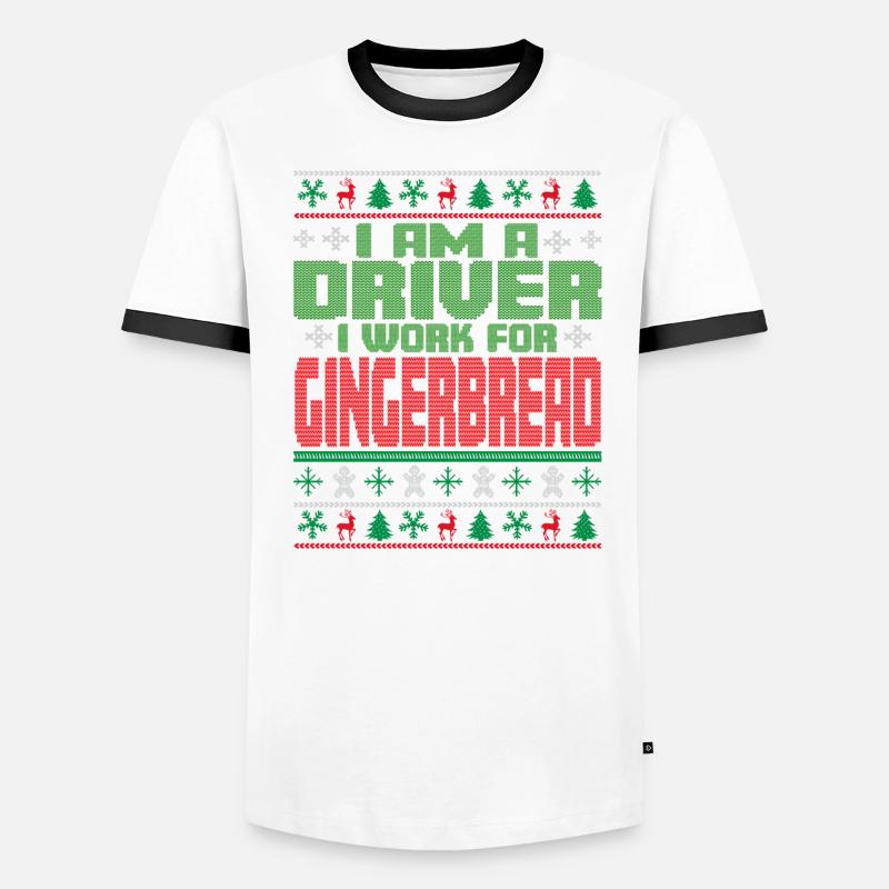 Devis de Noël du conducteur T-shirt contrasté Homme