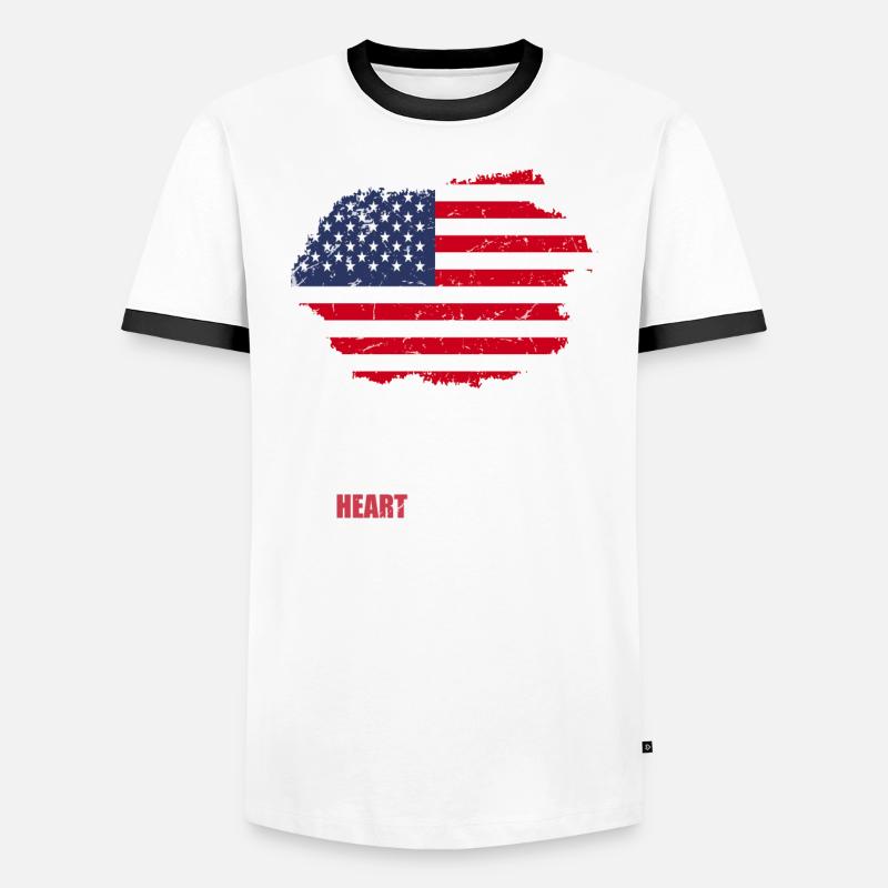 Drapeau de cerf T-shirt contrasté Homme