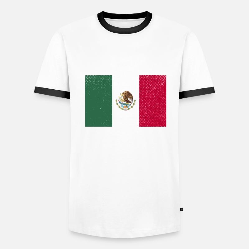 Drapeau du Mexique T-shirt contrasté Homme