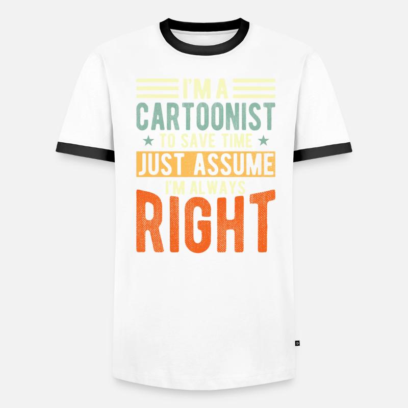 Dessinateur T-shirt contrasté Homme