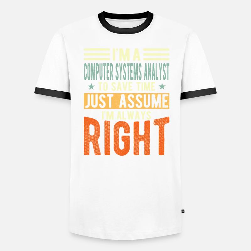 Computer Systems Analyst Men's Ringer Shirt