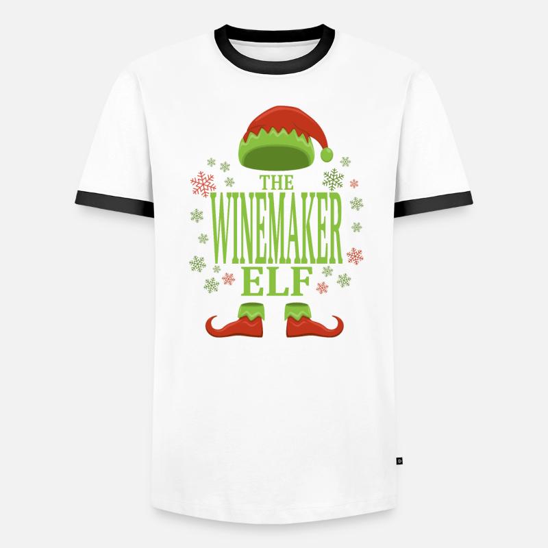 Vigneron Elfe de Noël T-shirt contrasté Homme